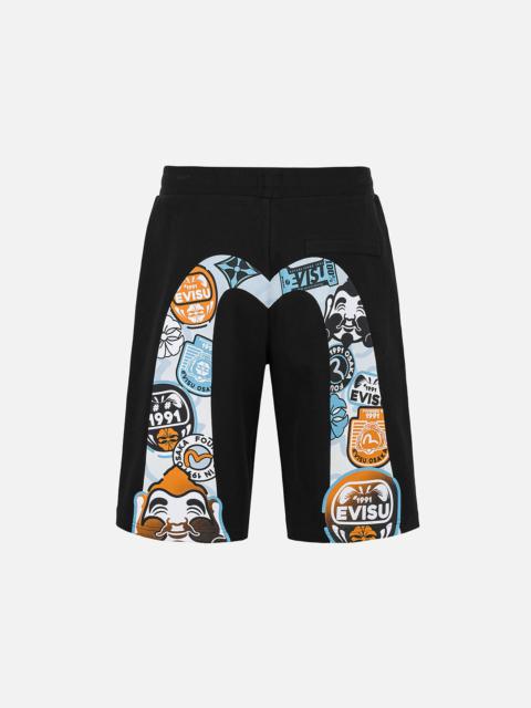EVISU EVISU and Godhead Daicock Print Regular Fit Sweatshorts