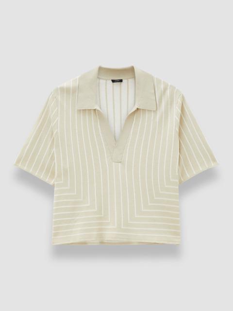 JOSEPH Geometric Jacquard Silk Blend Top