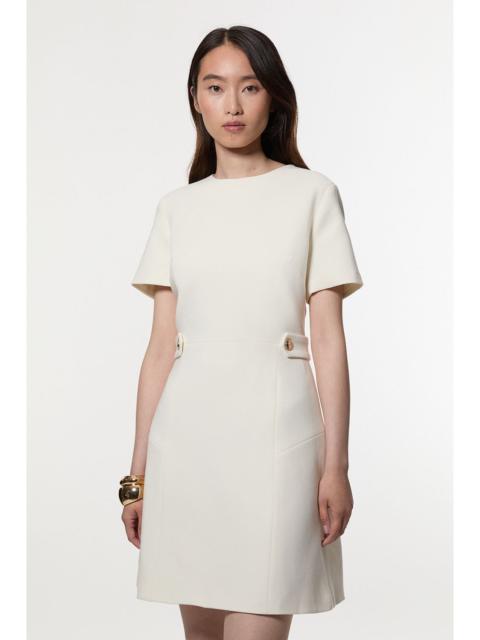 KAREN MILLEN Compact Stretch Essential Waist Tab Detail Tailored Mini Dress