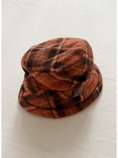 Vivienne Westwood Vivienne Westwood 90s vintage plaid bucket hat with the iconic Orb logo