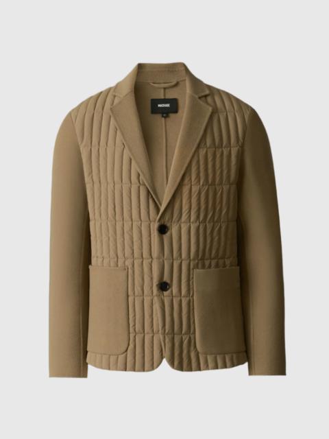 MACKAGE JOHN Mixed-media vertical quilt blazer
