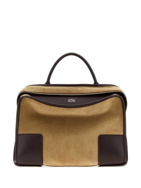 Loewe Loewe Men Loewe Men Two-Tone Suede And Leather Amazona 180 Xl Shopping Bag