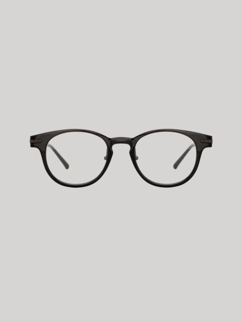 LINDA FARROW BAY OPTICAL D-FRAME IN BLACK AND NICKEL (ASIAN FIT)