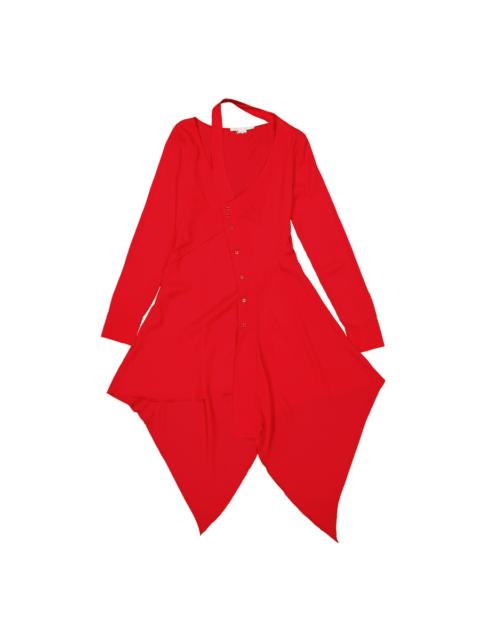 Stella McCartney Stella McCartney Ladies Red Asymmetric-Seam Cut-Out Dress, Brand Size 38 (US Size 4)