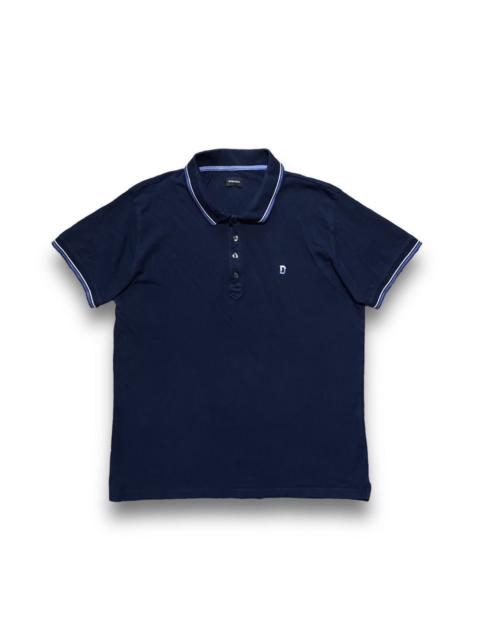Diesel Diesel Polo Shirt Slim Fit Navy Blue Short Sleeve Casual