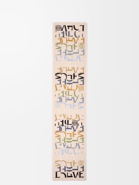 Loewe Scarf in wool, silk and cashmere blend
