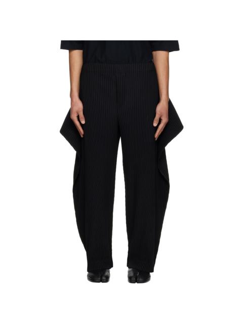 ISSEY MIYAKE Black Cover And Fold Trousers