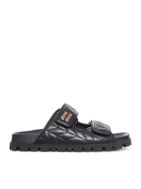 Miu Miu Miu Miu Women Nappa Matelassé Sandals