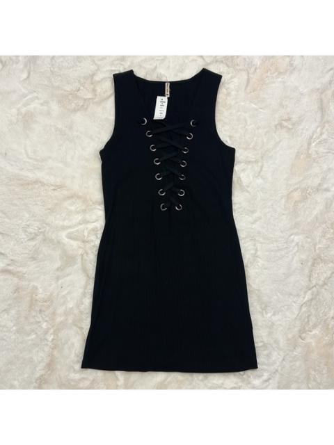 Other Designers LF Stores Emma & Sam Ribbed Lace Up Grommet Dress