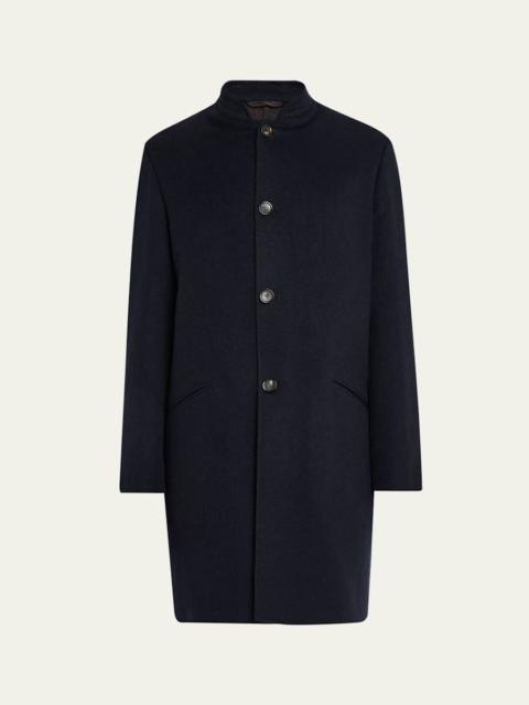 Loro Piana Men's Javier Double Knit Cashmere Rain Overcoat