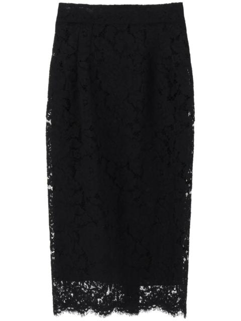 Dolce & Gabbana Midi Lace Pencil Skirt