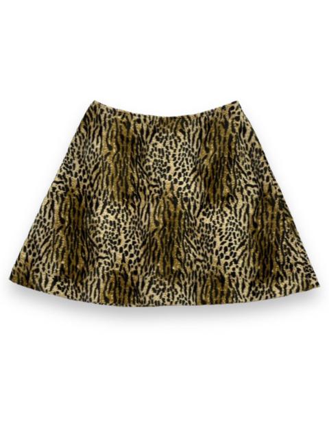 Other Designers Japanese Brand - Black Peace Now BPN Leopard Velvet Skirt