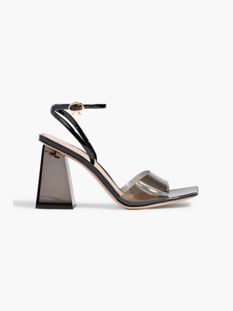 Gianvito Rossi Cosmic 85 patent-leather and PVC sandals