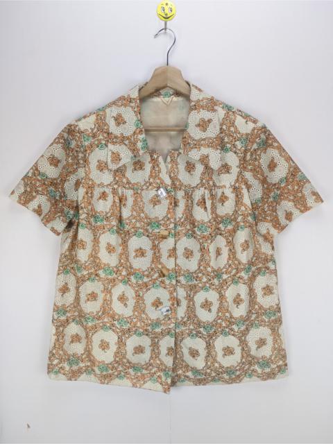 Other Designers Vintage - 🔥Steals🔥Lace Shirt Button Patterned Up by Seibu