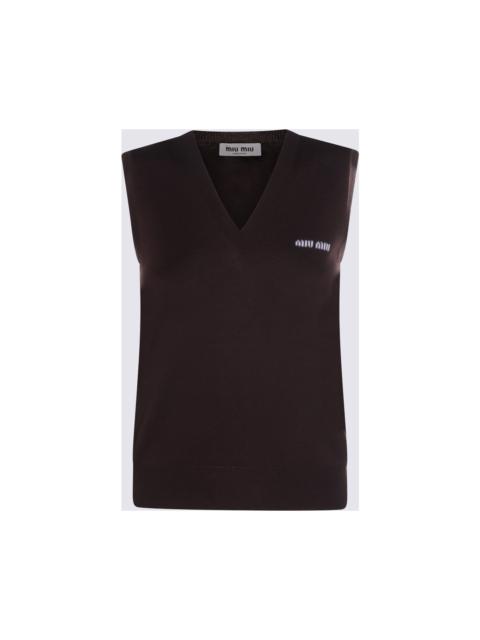 Miu Miu Brown Cashmere Knitwear
