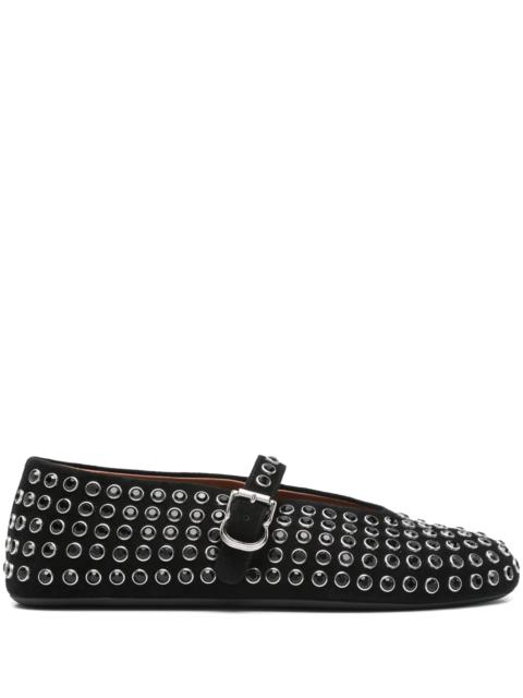 Alaïa rhinestone-embellished ballet flats