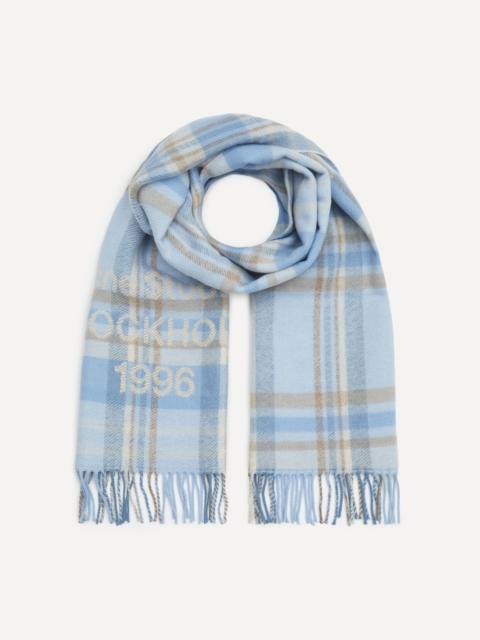 Acne Studios Check Logo Scarf