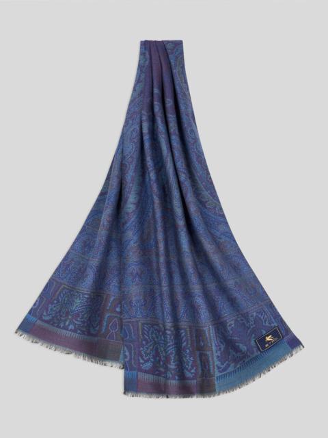 Etro WOOL AND SILK JACQUARD SCARF