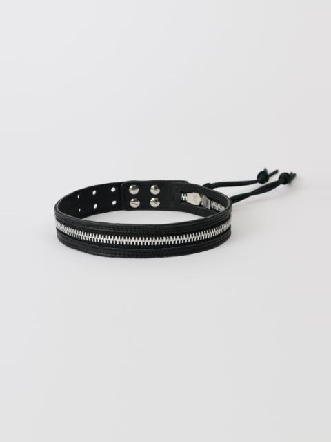 Our Legacy Zipped Choker Malleable Black Bull Hide