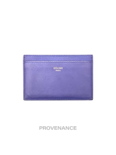 CELINE Celine Logo Card Holder Wallet - Two-Tone Blue Tan