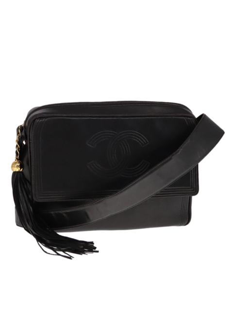 CHANEL CHANEL Matelasse Chain Hand Bag Lamb Skin Black CC