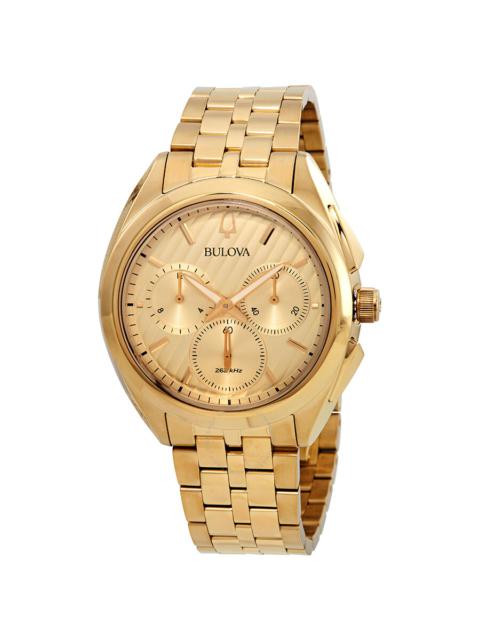 Bulova - Bulova Curv Chronograph Champagne Dial Men's Watch 97A125
