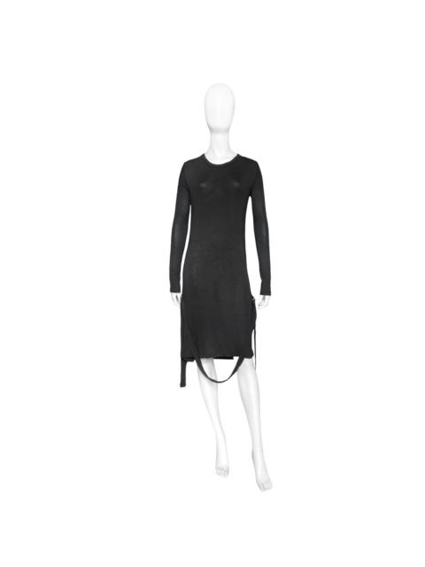 Ann Demeulemeester black bondage strap long sleeve top dress 34