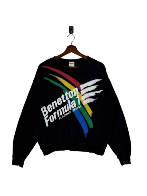 Other Designers VINTAGE BENETTON FORMULA 1 RACING PULLOVER CREWNECK