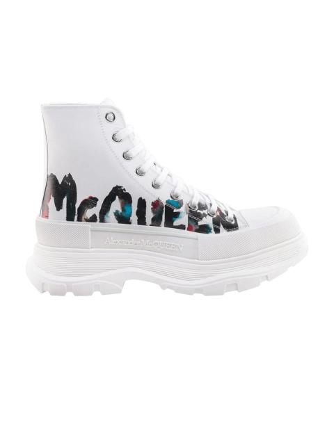 Alexander McQueen Alexander McQueen Tread Slick Boot 'Graffiti Logo - White Multi-Color'