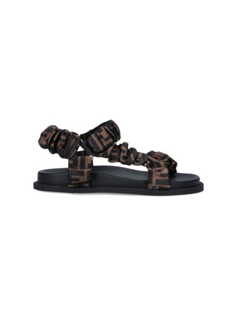 FENDI FENDI FEEL SATIN SANDALS