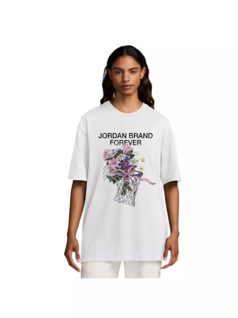 Jordan Women's Floral Graphic Tee - White/Bordeaux