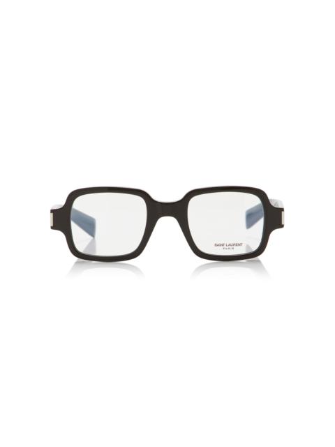 SAINT LAURENT Square-Frame Acetate Glasses brown