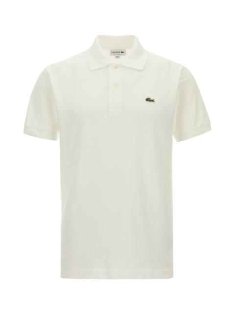 LACOSTE White piquet polo shirt