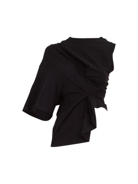 asymmetric ruched T-shirt