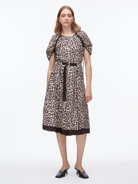 3.1 Phillip Lim Leopard Ruched Sleeve Midi Dress