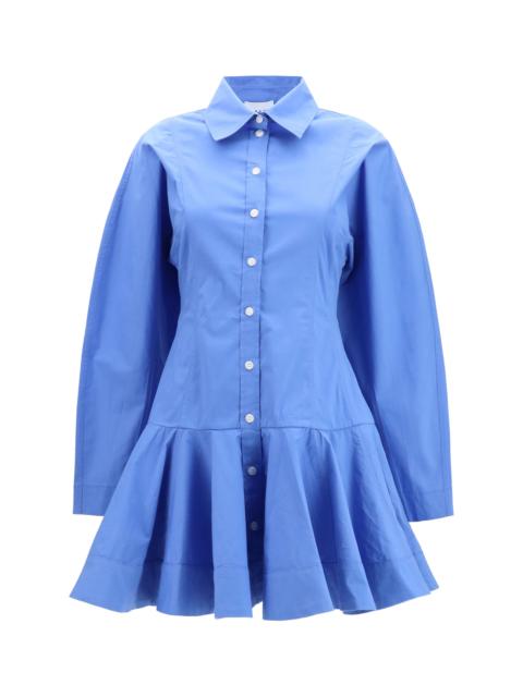 GANNI Ganni Cotton Shirt Dress With Balloon Skirt