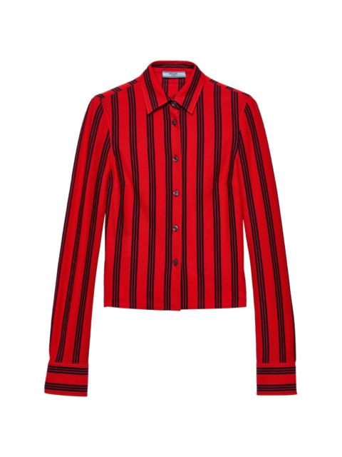 striped piqué shirt