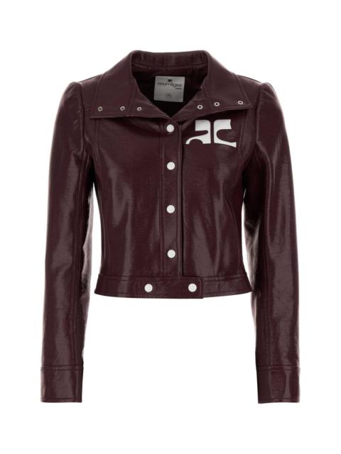 courrèges Courreges Women Aubergine Vinyl Blazer