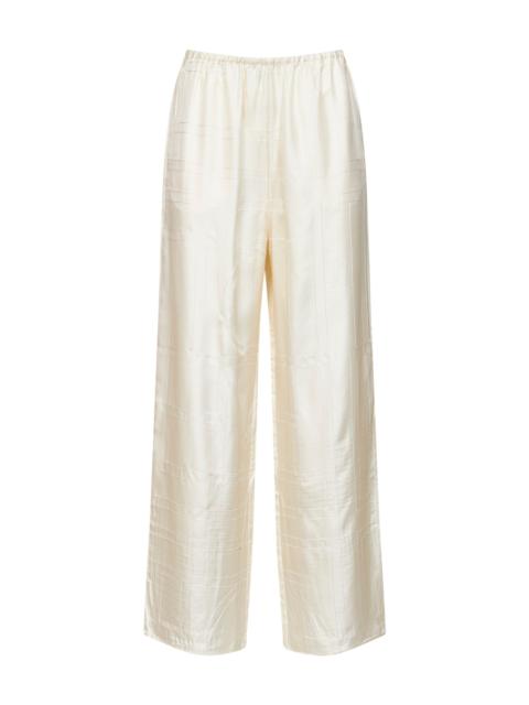 TOTEME Toteme Women Cream Monogram Silk Pj Trousers