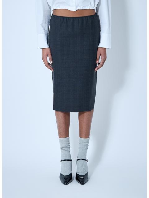 Prada Women Wool Midi Skirt