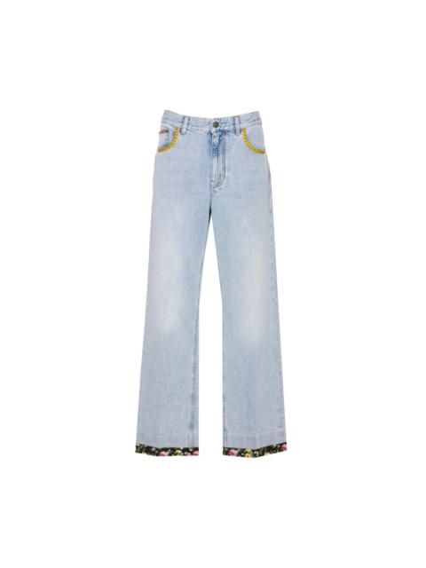 Valentino Valentino Garavani Women Embroidered Denim Pants