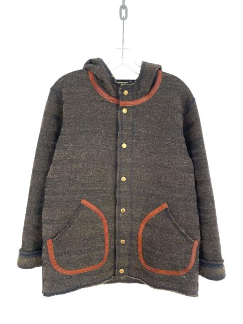 Leather Trim Speckled Jacket