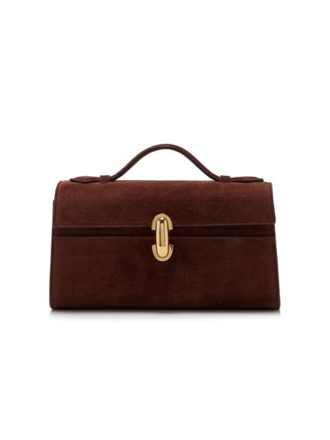 SAVETTE Symmetry Suede Mini Bag brown