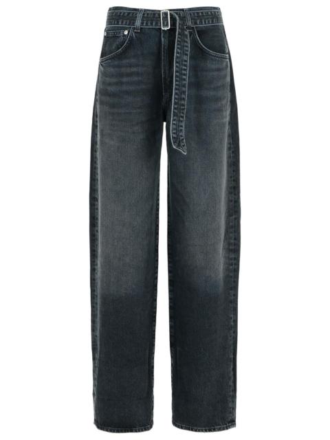 AGOLDE Agolde Cuffed Black Cotton Jeans Women