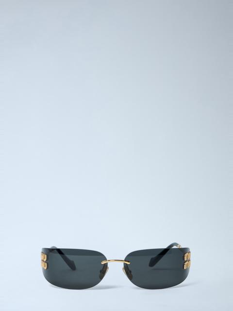 Miu Miu Rimless Logo Sunglasses