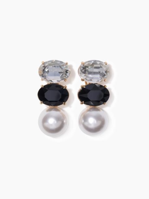 CAROLINA HERRERA Crystal & Pearl Earrings