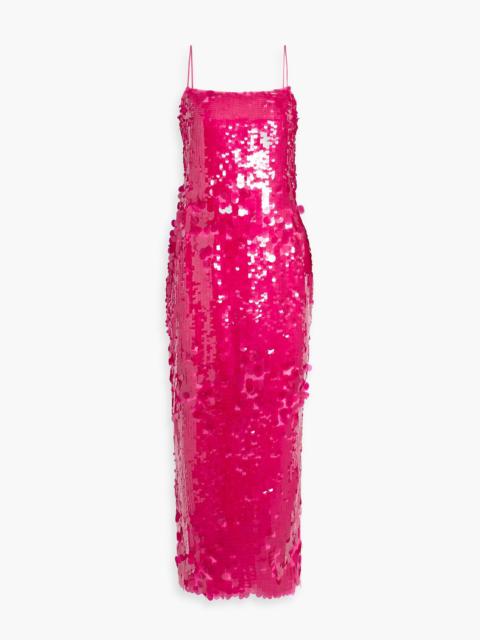 RETROFÊTE Alana sequined tulle maxi dress
