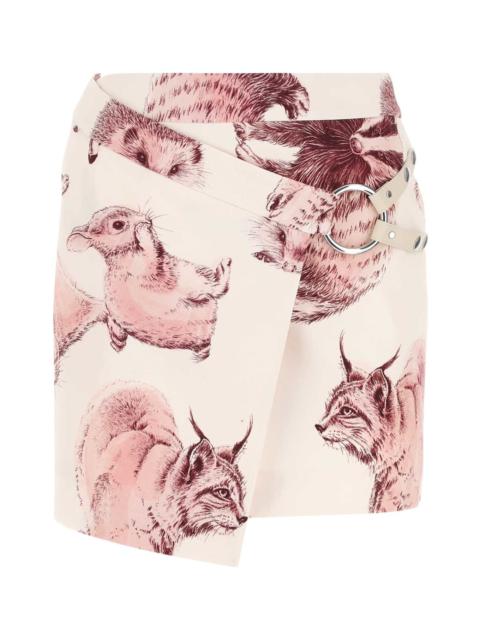 Stella McCartney Printed Cotton Mini Skirt