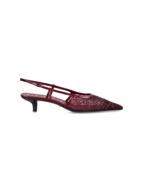 GUCCI PUMPS SLINGBACK WITH CRYSTALS