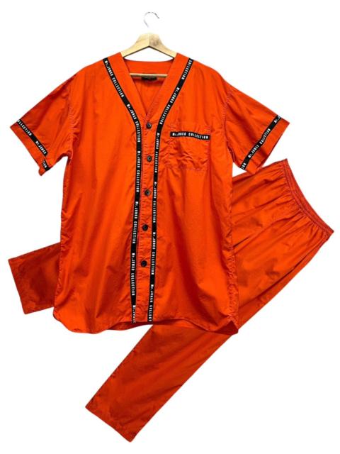 Other Designers Fashion Victim - FYE🔥Vintage MR.JUNKO MLB Design Orange Prisoner Pajamas Set